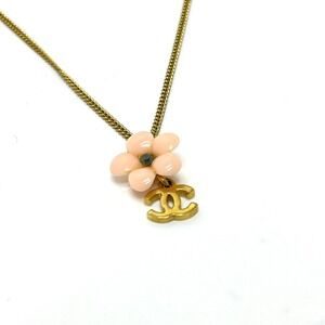 CHANEL Gold Logo Necklace